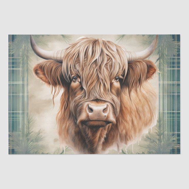 Seda Papel para tecidos de cor aquosa do Clã Tartan das (Frente )