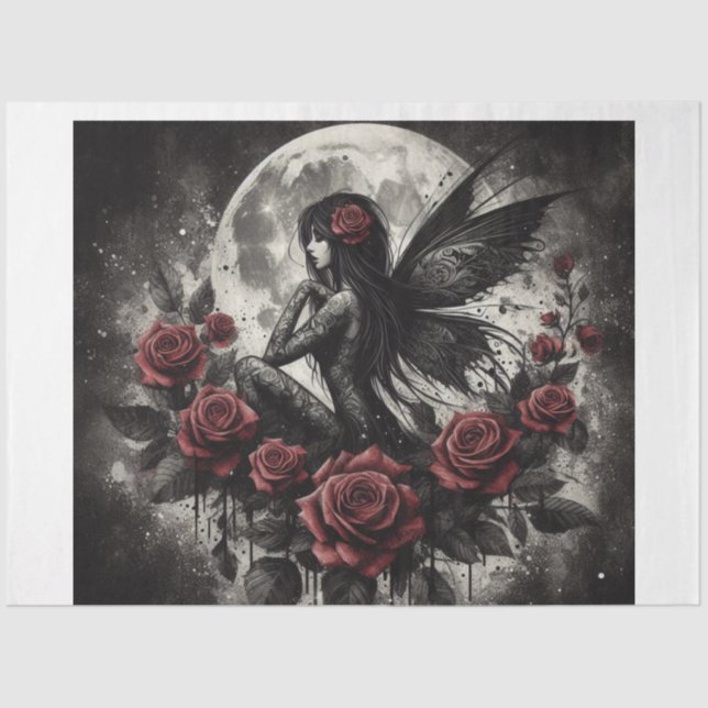 Seda Papel para tecidos de fada escura (Frente )