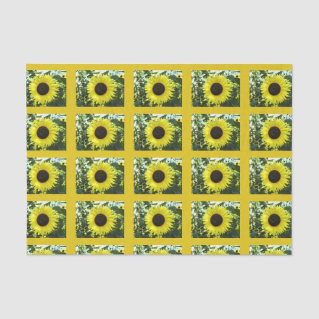Seda Papel para tecidos de girassol de verão (Frente )