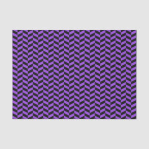 Seda Papel para tecidos de Herringbone preto e roxo