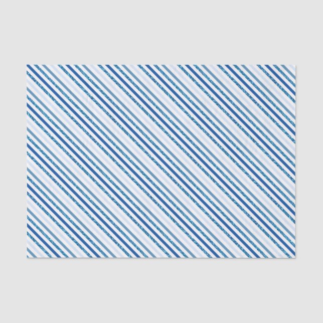 Seda Papel para tecidos de inverno com risca azul (Frente )