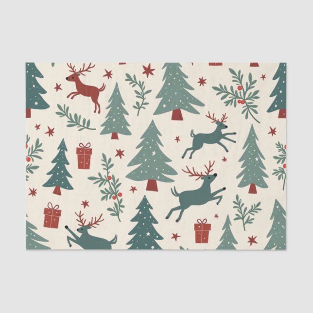 Seda Papel para tecidos de Natal (Frente )