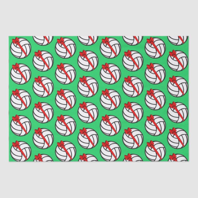 Seda Papel para tecidos de Natal de Voleibol (Frente )