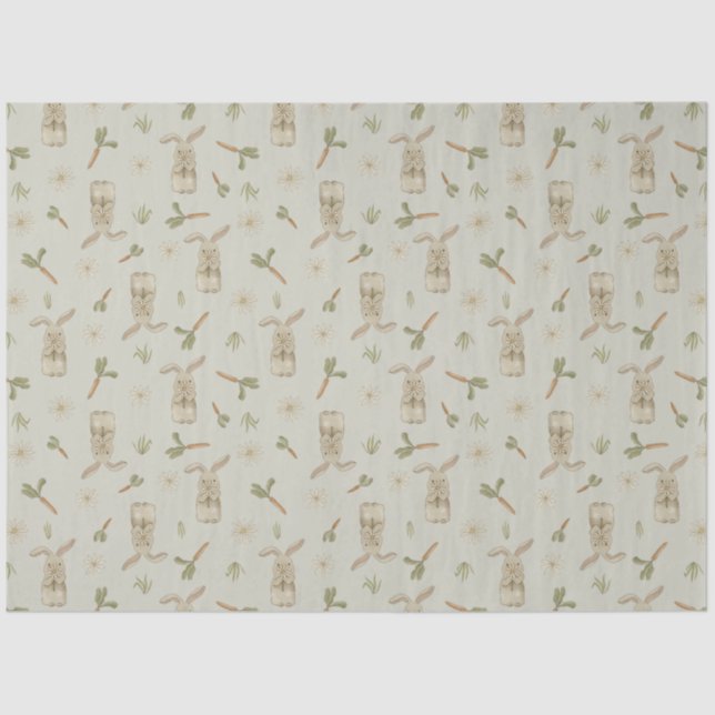 Seda Papel para tecidos de primavera Bunny (Frente )