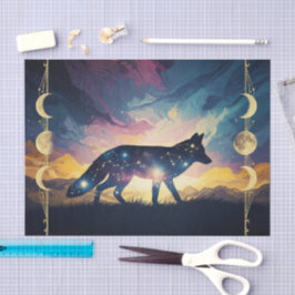 Seda Papel para tecidos de raposa mística