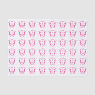 Seda Papel para tecidos de repouso monograma magenta