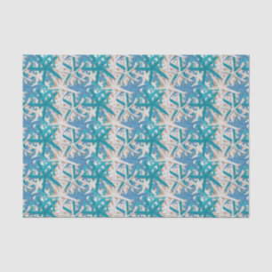 Seda Papel para tecidos de Starfish azul e turquesa