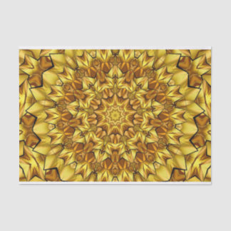 Seda papel para tecidos geométricos de abstrato de ouro