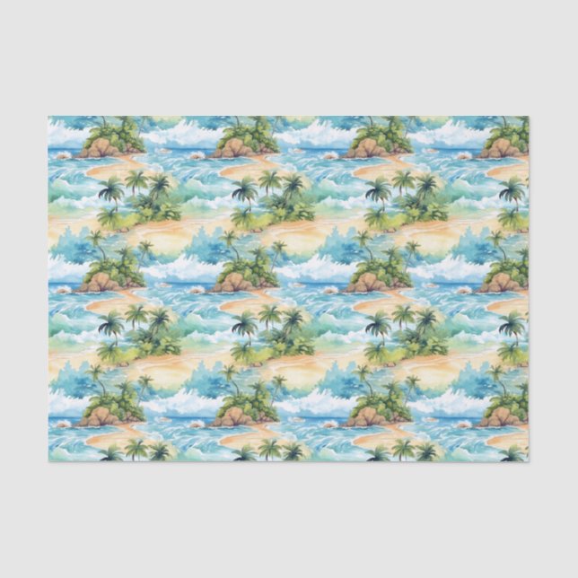 Seda Papel para tecidos no verão de Palm (Frente )