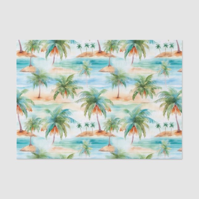 Seda Papel para tecidos no verão de Palm (Frente )