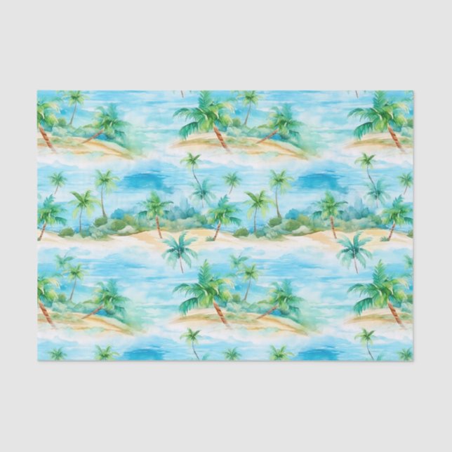 Seda Papel para tecidos no verão de Palm (Frente )