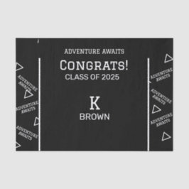 Seda Papel personalizado personalizado de tecido preto 