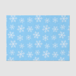 Seda Papel Tecido Azul Floco de Neve