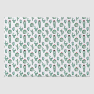 Seda Papel Tecido Cactus Design, Design de Aquarela