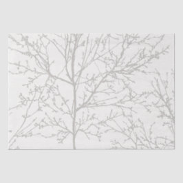 Seda Papel Tecido com Design de Galhos de Árvore Modern