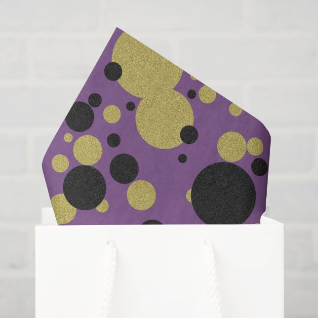 Seda Papel Tecido com Pontilhado de Brilho Roxo Gatsby  (Sacola de presentes)