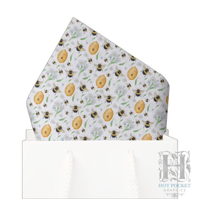 Seda Papel Tecido de Abelhas Mel Floral (Criador carregado)
