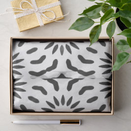 Seda Papel Tecido de Azulejo Mediterrâneo Branco e Pret