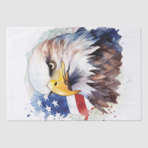 Seda Papel Tecido de Bandeira da Águia Patriótica