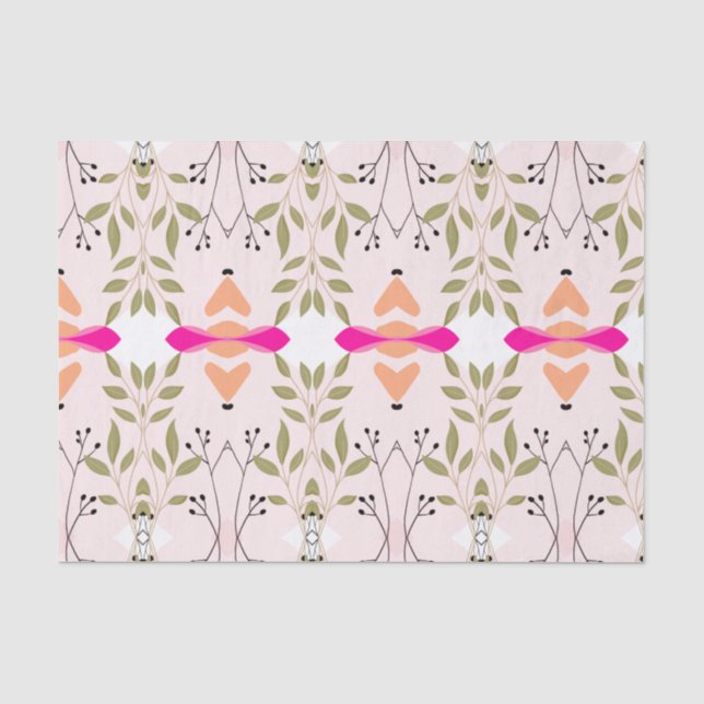 Seda Papel Tecido de Beleza Botânica Elegante (Frente )