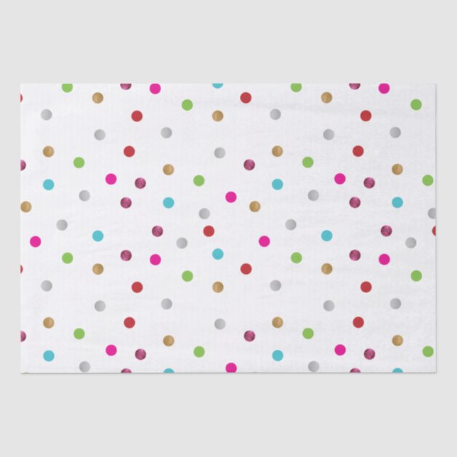 Seda Papel Tecido de Bolinhas (Frente )