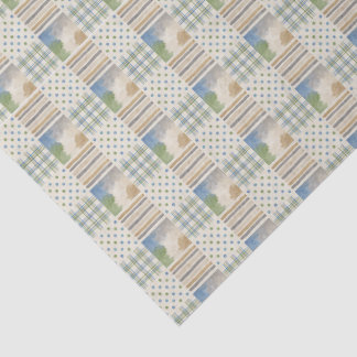 Seda Papel Tecido de Colcha de Remendo Pastel