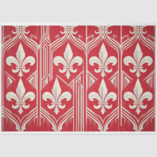 Seda Papel Tecido de Deco de Arte Fleur-de-lis