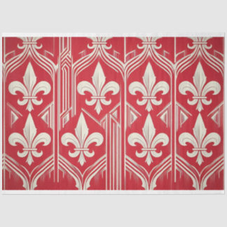 Seda Papel Tecido de Deco de Arte Fleur-de-lis