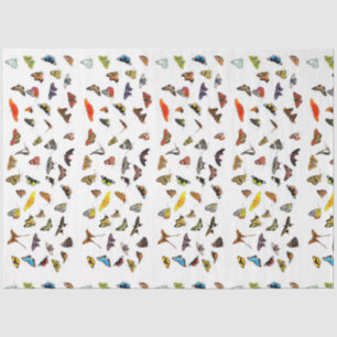 Seda Papel Tecido de Decoupage da Coleção de Borboletas