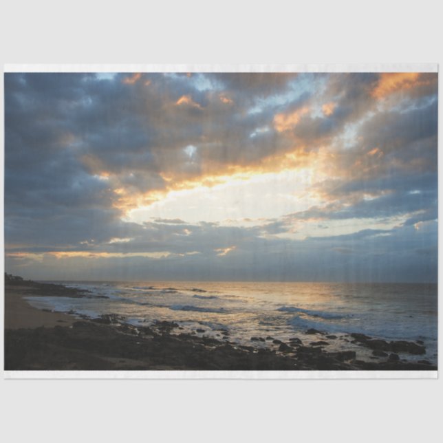 Seda Papel Tecido de Decoupage de Disco Oceano (Frente )