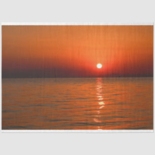 Seda Papel Tecido de Decoupage de Fundo Solar do Oceano