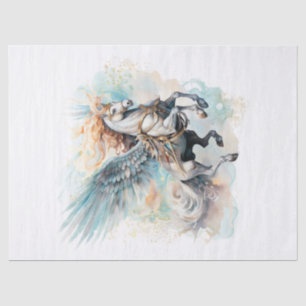 Seda Papel Tecido de Decoupage de Pegasus Watercolor