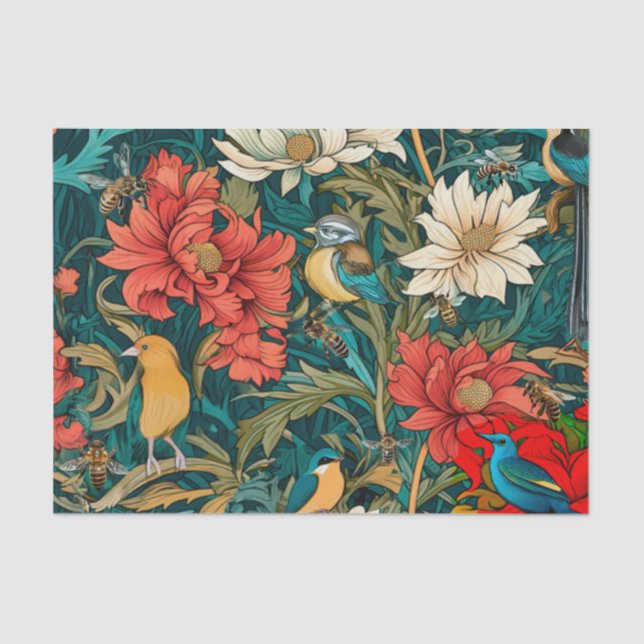 Seda Papel Tecido de Decoupage de Selvagem (Frente )