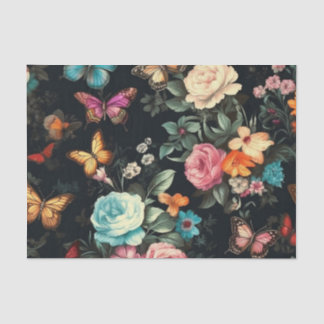 Seda Papel Tecido de Decoupage de Vintagem de Borboleta