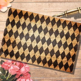 Seda Papel Tecido de Decoupage do Harlequin Antiquado