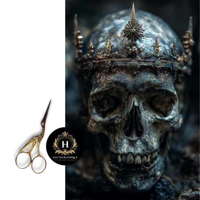 Seda Papel Tecido de Decoupage do Skeleton Gótico (Criador carregado)