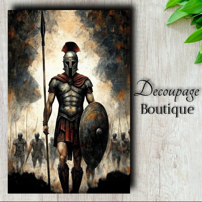 Seda Papel Tecido de Decoupage Spartan (Spartan Decoupage Tissue Paper)