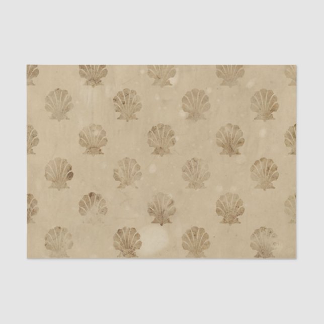 Seda Papel Tecido de Desentupimento de Conchas do Mar d (Frente )