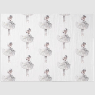 Seda Papel Tecido de Design da Série Bailarina Aquarela