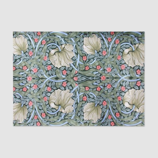 Seda Papel Tecido de Design William Morris (Frente )