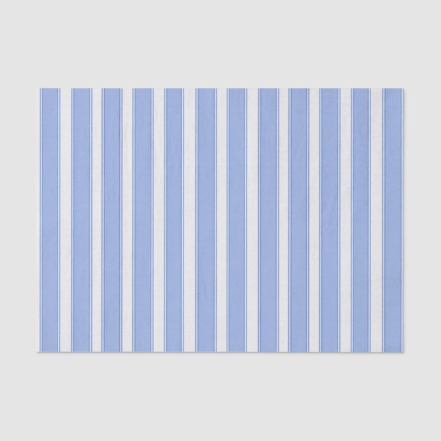 Seda Papel Tecido de Festas com Listra Vertical Azul (Frente )