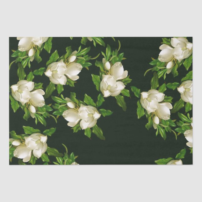 Seda Papel Tecido de Flor Magnólia Gigante (Frente )