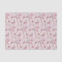 Papel Tecido de Flores de Cerejeira e Notas Musica
