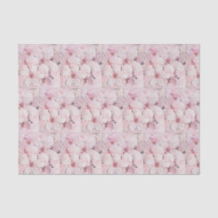 Seda Papel Tecido de Flores de Cerejeira e Notas Musica