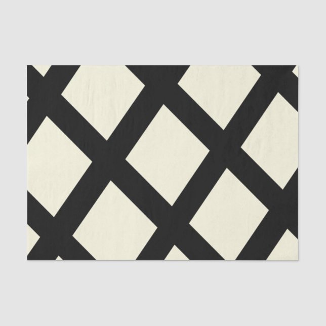 Seda Papel Tecido de Latência (Creme & Preto) (Frente )
