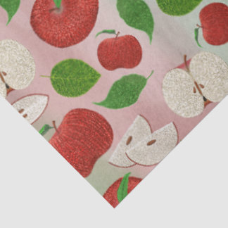 Seda Papel Tecido de Maçã Vermelha, Impressão de Maçã F
