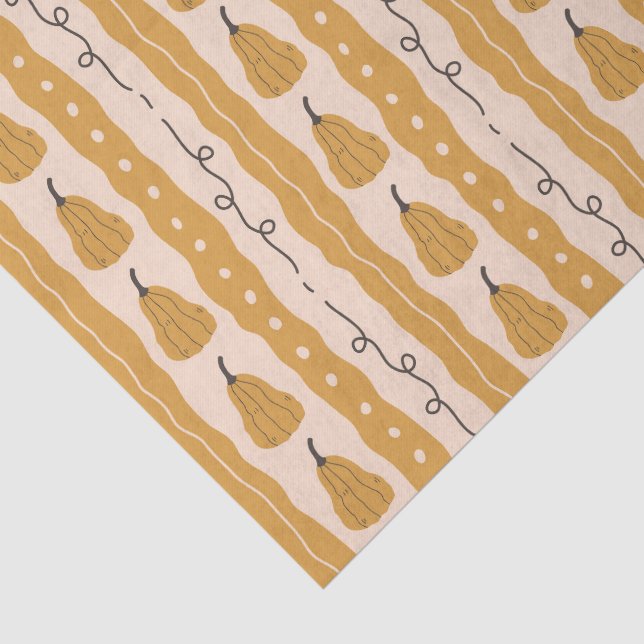 Seda Papel Tecido de Moldagem de Pumpkin de outono doce (Detalhes)