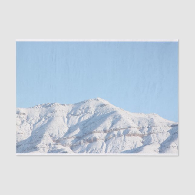 Seda Papel Tecido de Montanha de Neve (Frente )