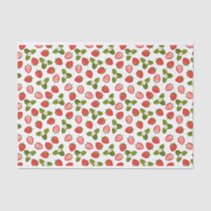 Seda Papel Tecido de Morango - Branco