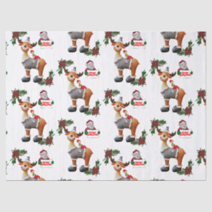 Seda Papel Tecido de Natal, Alce